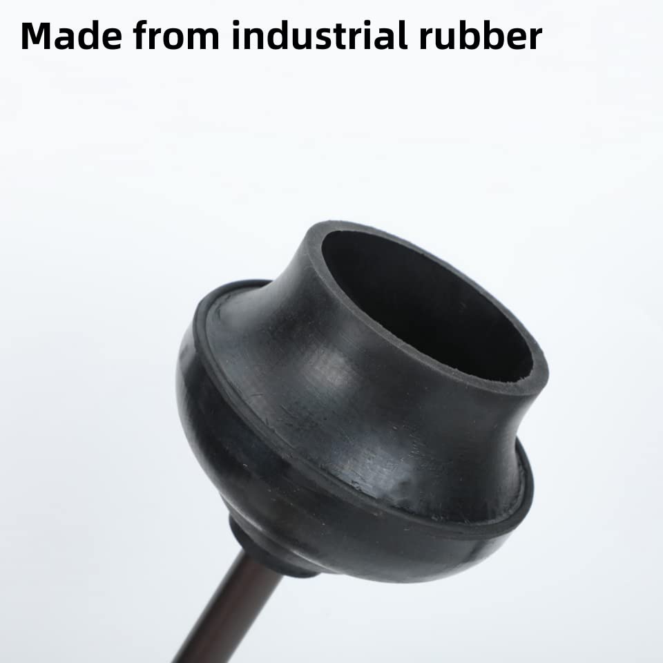 Gecious plunger head close-up showing durable industrial rubber seal.