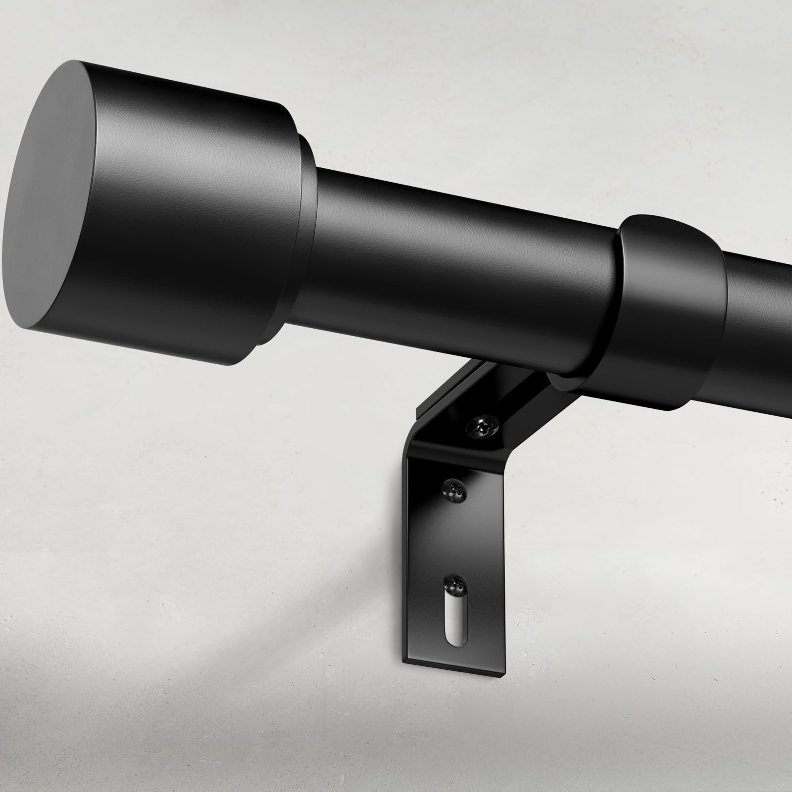 Geebobo curtain rods 66–120 inch assembly for a snug, sturdy fit.