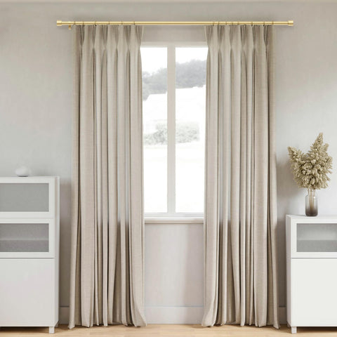 GEEBOBO Gold Curtain Rods modern gold finish enhances décor.