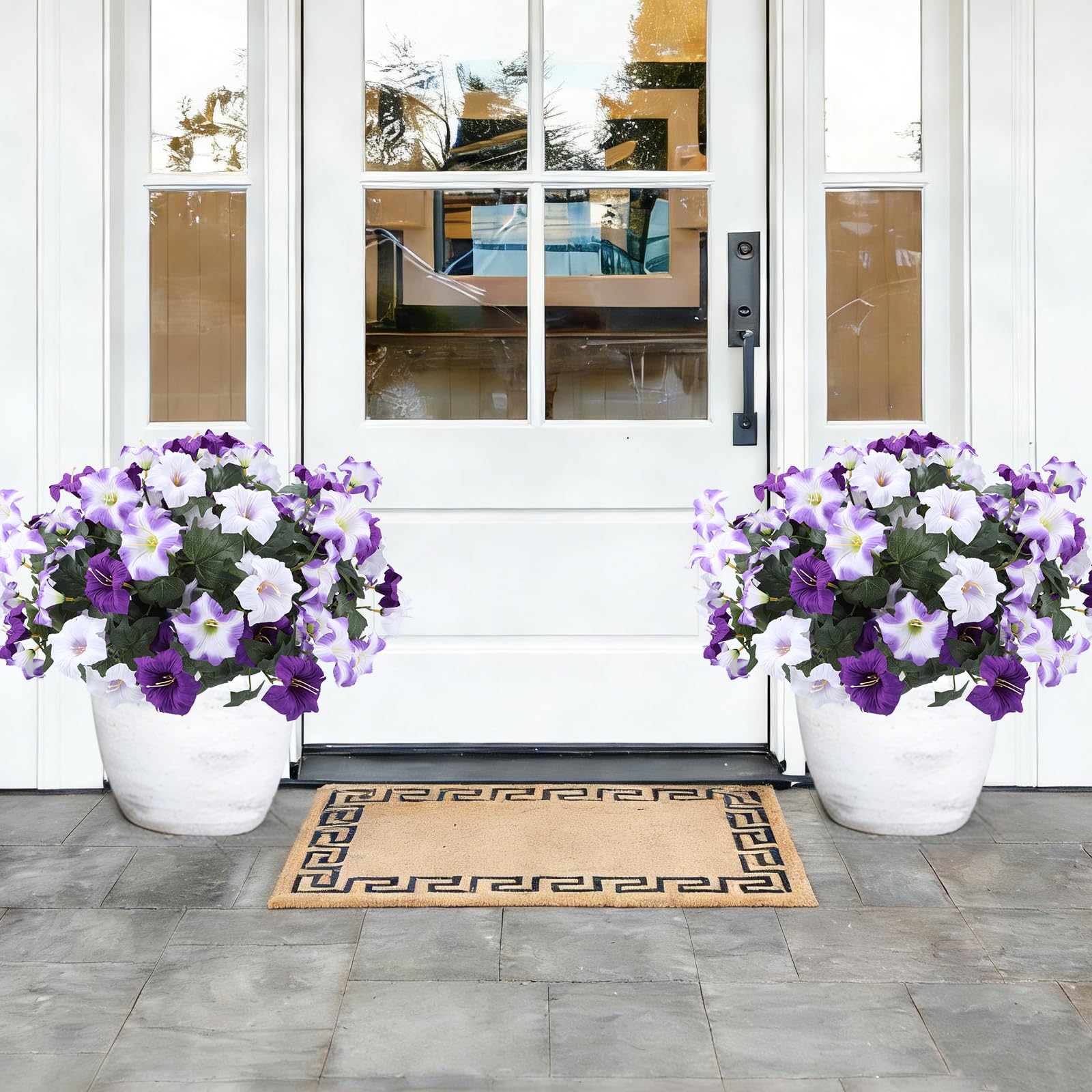 Geegoods artificial petunias outdoors bundle 5 maintenance-free decor for year-round use