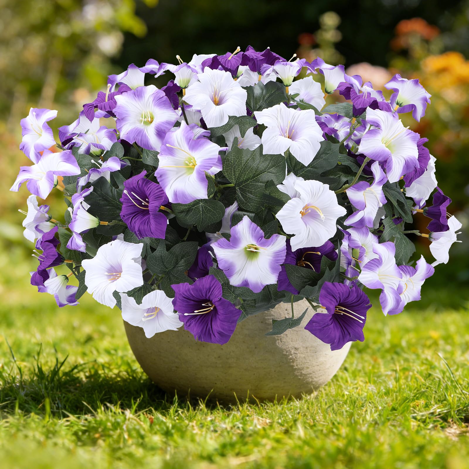 Geegoods artificial petunias outdoors bundle 8 no watering or pruning required