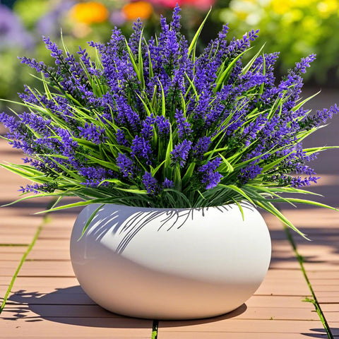 Geegoods lavender artificial flowers for outdoor use with long-lasting color