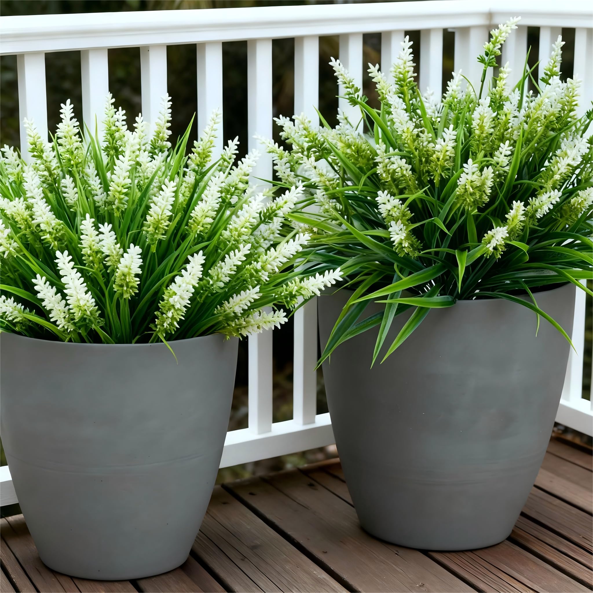 Geegoods monkey grass and lavender arrangement for porch planters