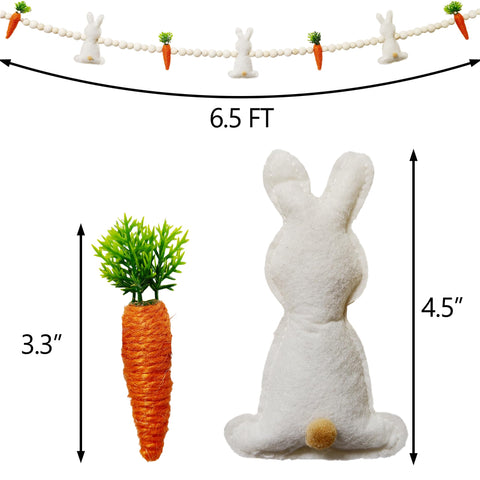 Gee Hut 3D felt bunnies add soft texture for festive decor.