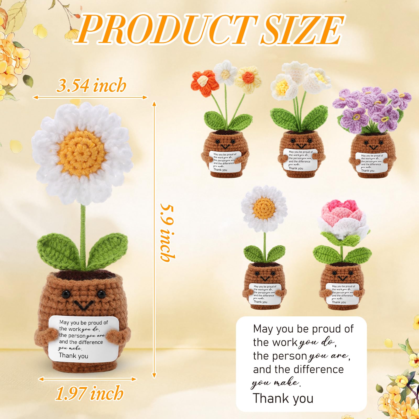 Geelin crochet flower pot lily bell design enhances shelves with whimsy