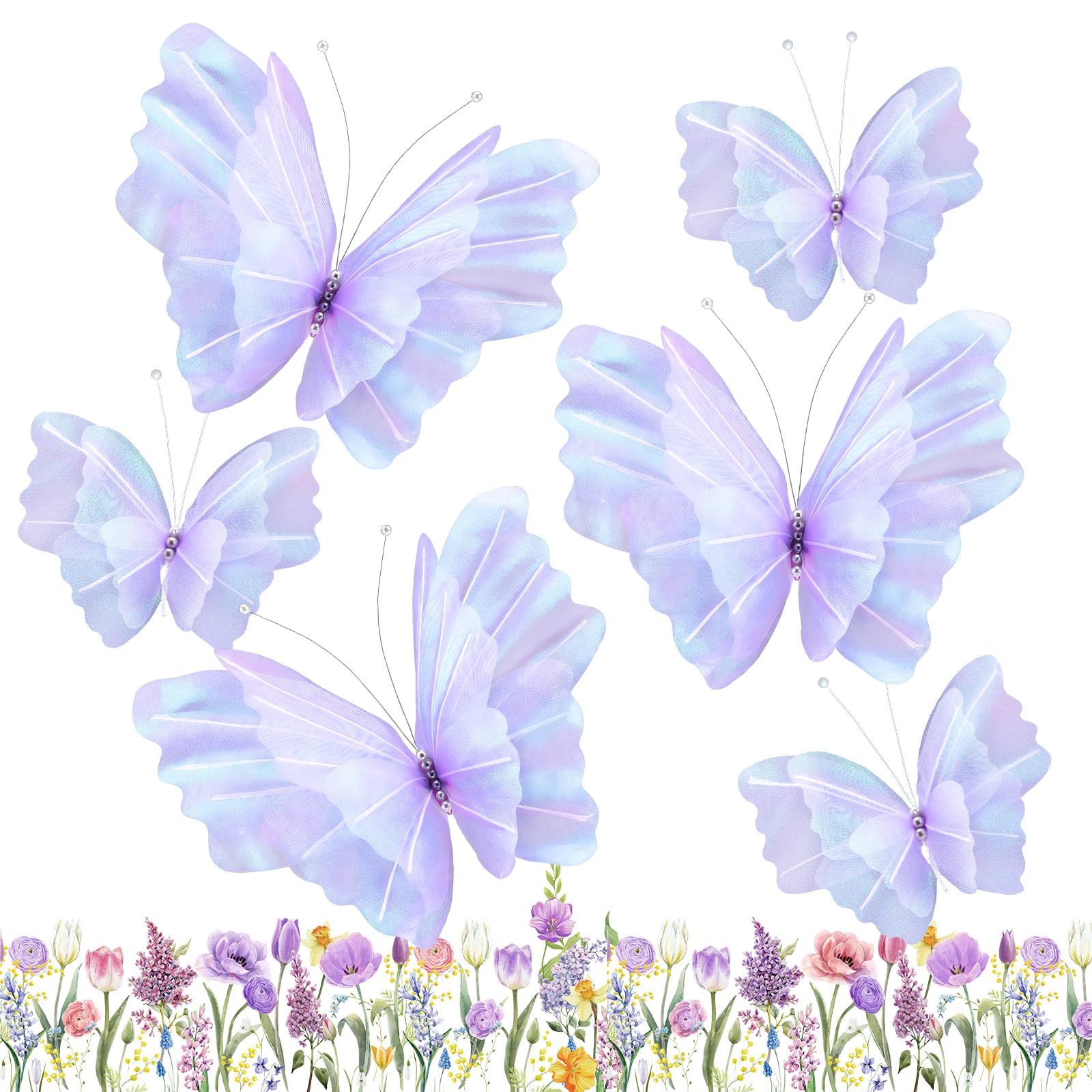 Geelin giant purple butterfly pack of six for versatile layout options