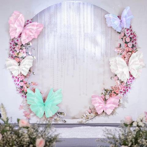 Geelin six-piece pastel butterflies, 30 cm, ceiling decoration