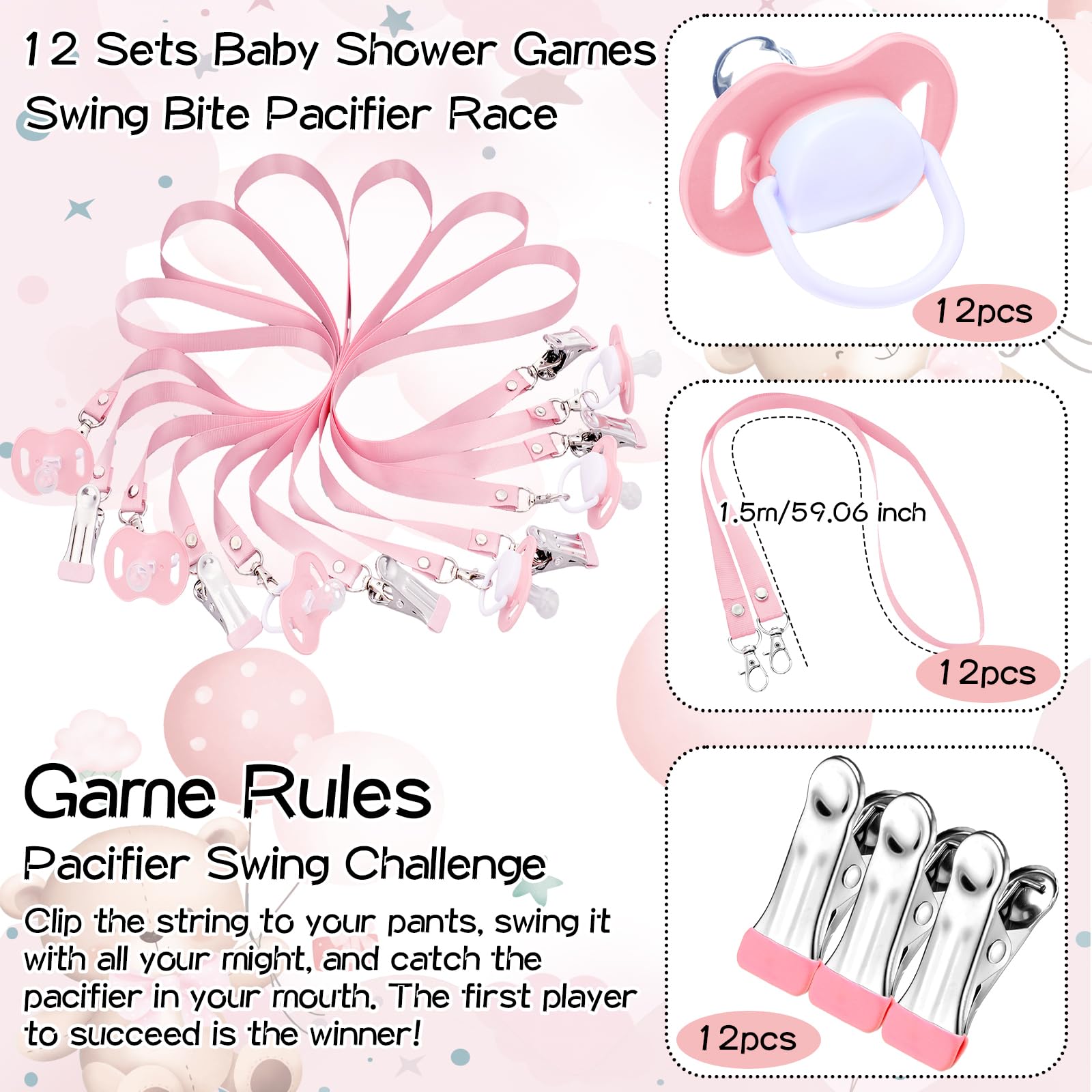 Geelin baby shower games setup ready for guests