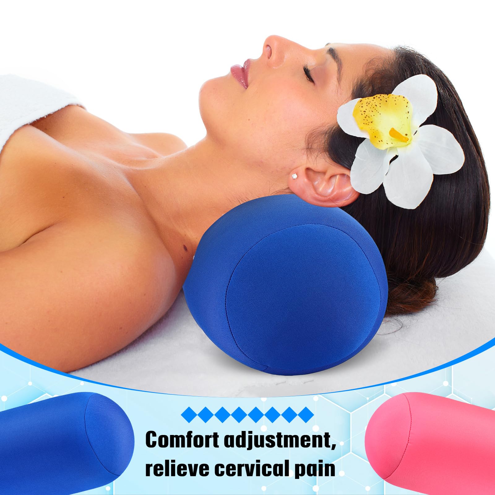 Geelin cylindrical travel pillow on seat, ideal for portable neck support.