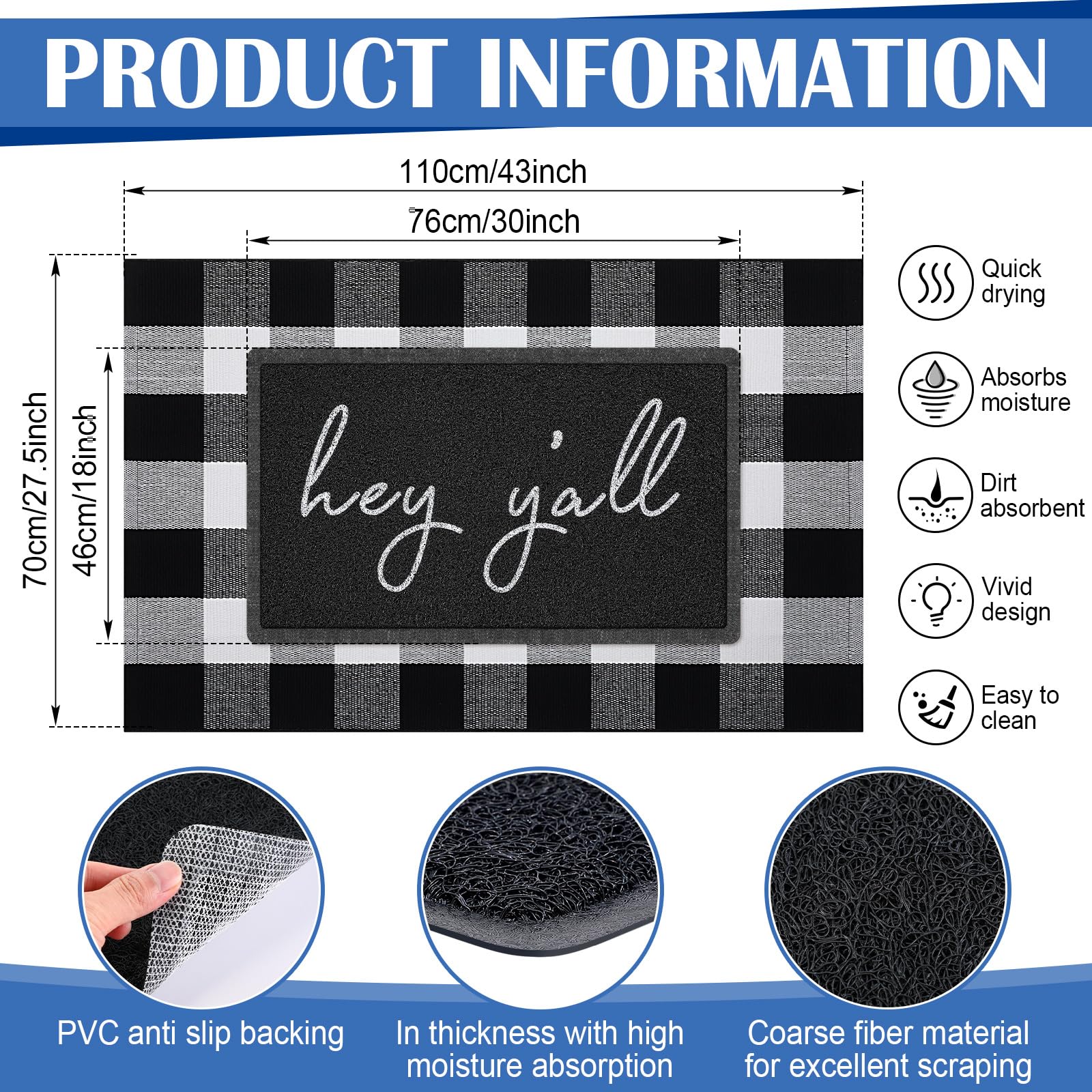 Geelin layered front door mat set arranged for a welcoming layered entry.