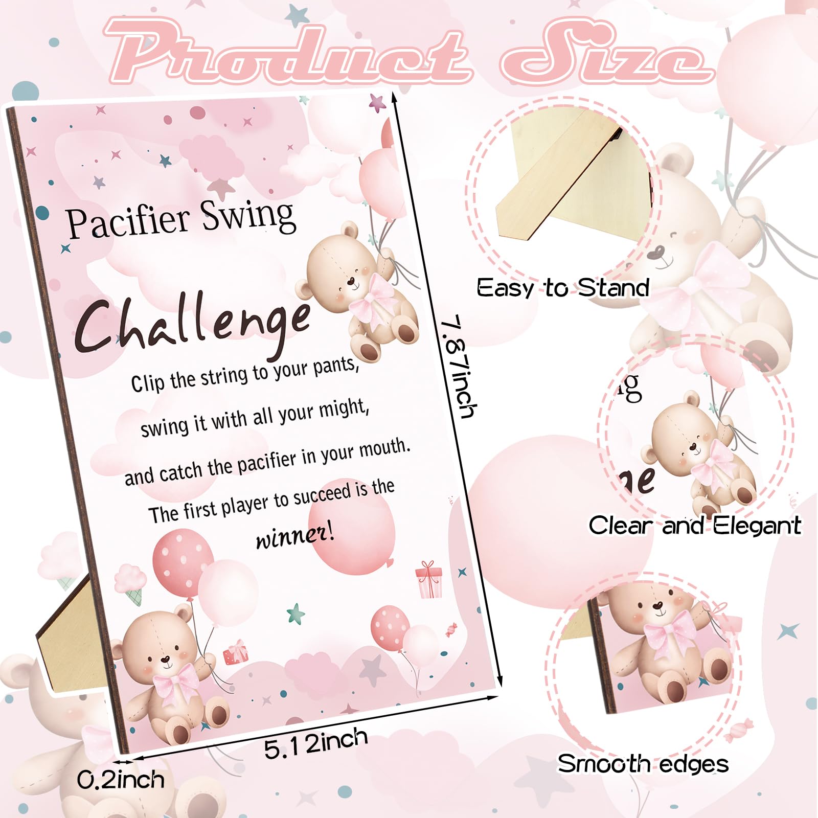 Geelin pacifier swing game set for playful party moments
