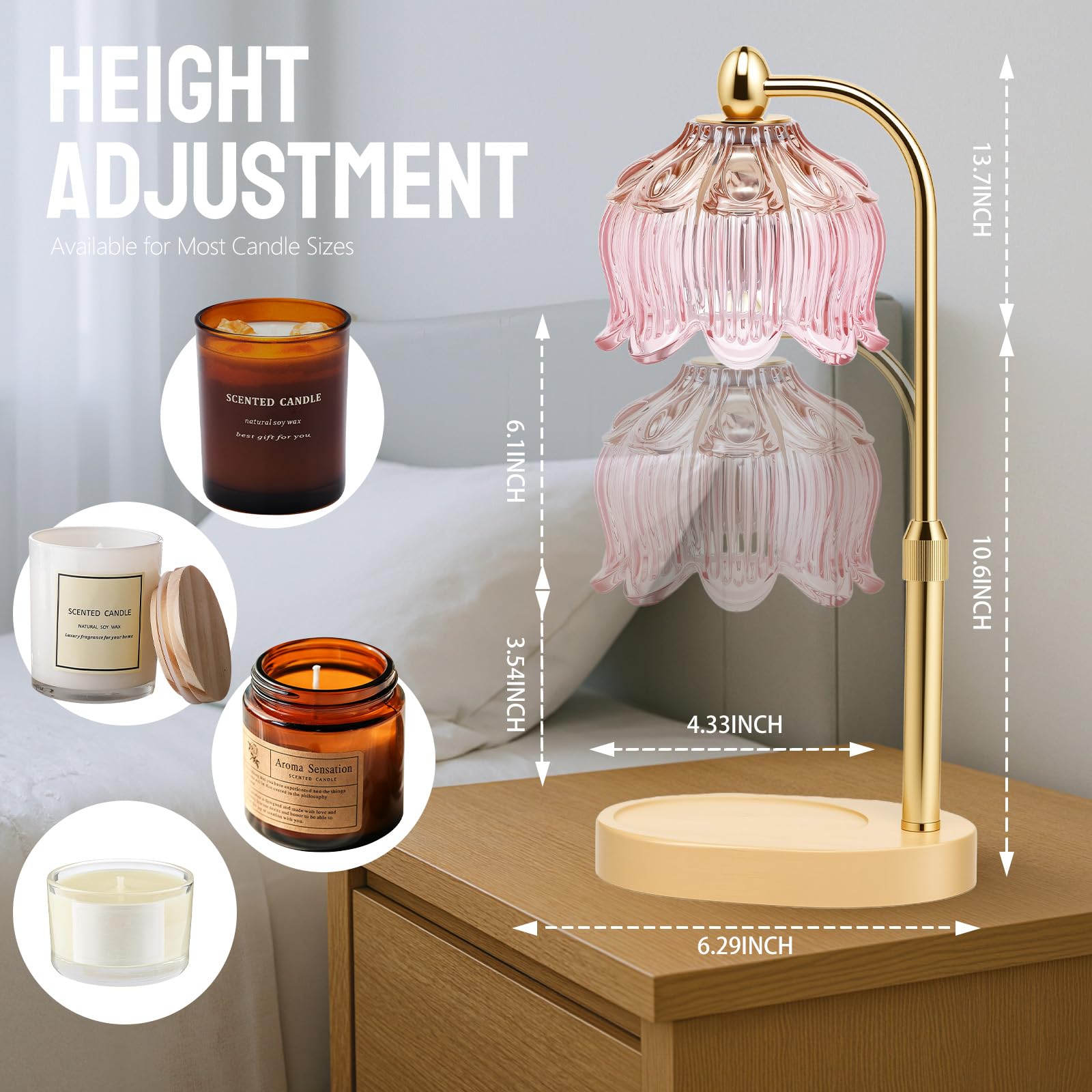 GEEZO dimmable brightness control lets you tailor lighting for any moment.