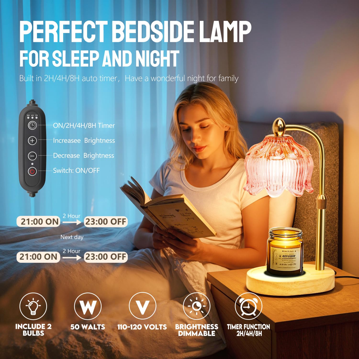 GEEZO 8H timer ensures safe, automatic shut-off of the warmer.
