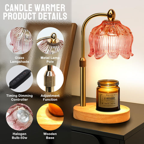 GEEZO candle warmer with gold rim detail adds luxurious room touch and mood improvement.