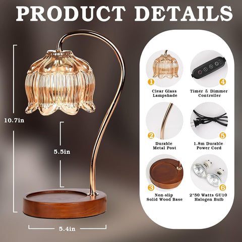 Geezo Fragrance Candle Warmer Lamp helps refresh spaces by warming fragrances without flame