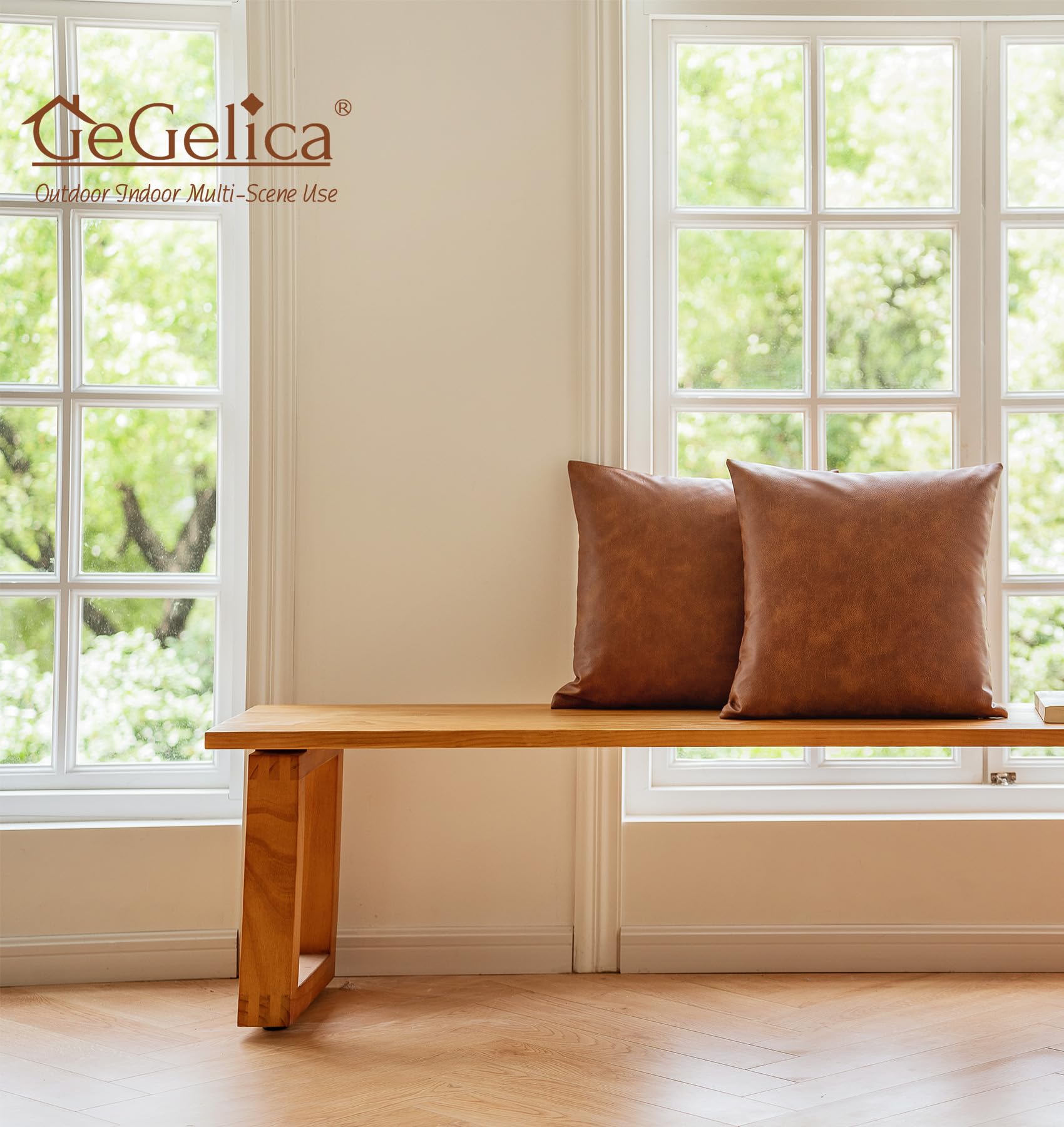 GEGELICA 18x18 brown pillow cover gift ready packaging for homes