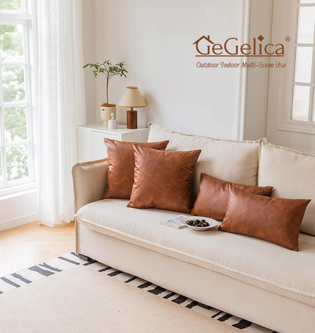 GEGELICA waterproof pillow cover brown suitable for outdoor spaces