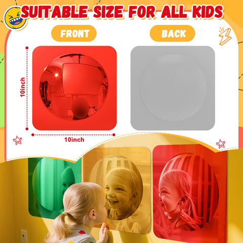 Geiserailie sensory bubble mirror in yellow encourages focused sensory play.