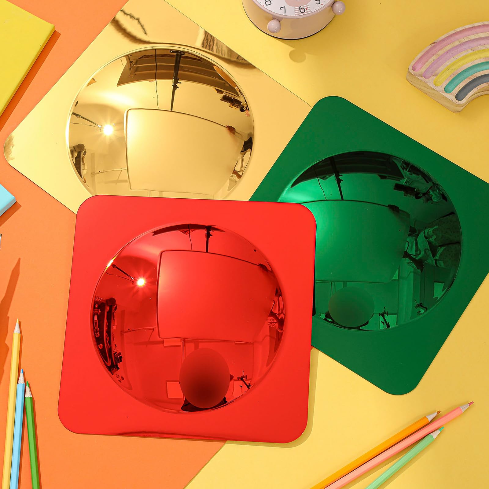 Geiserailie wall mirror adds color and stimulation to sensory rooms.