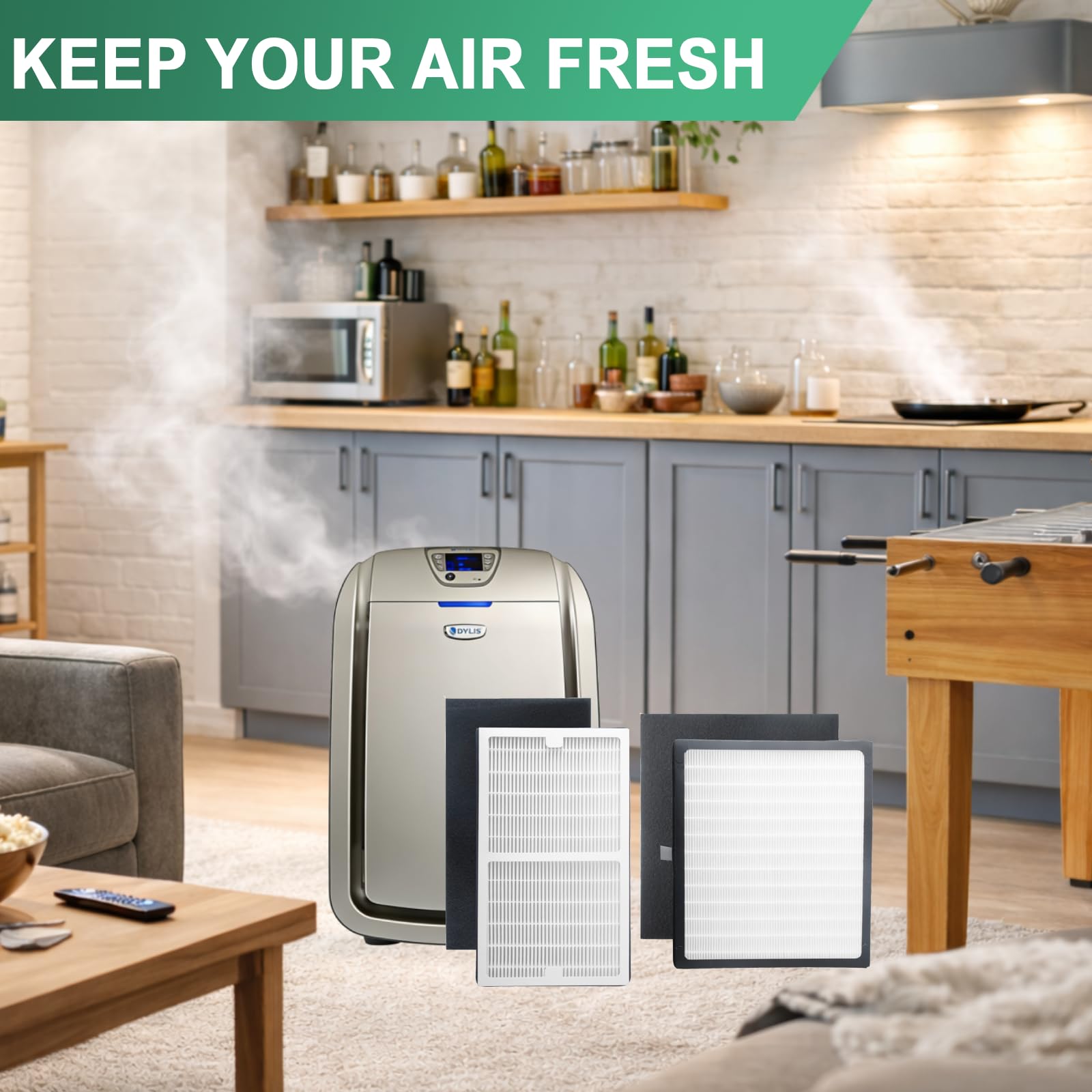 Gekufa dust and pet-dander filtration improves air clarity