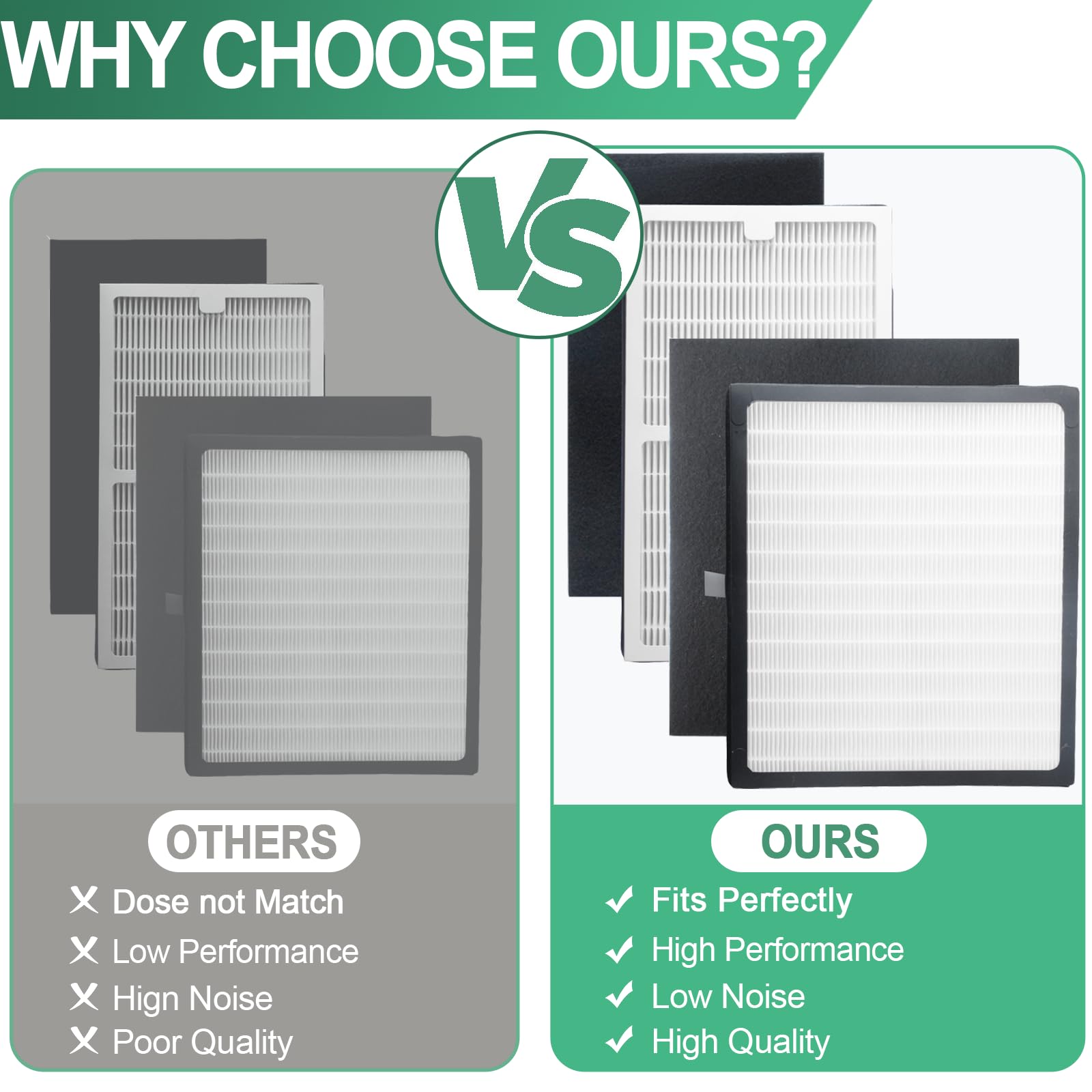 Gekufa large-room compatible filters for wide spaces
