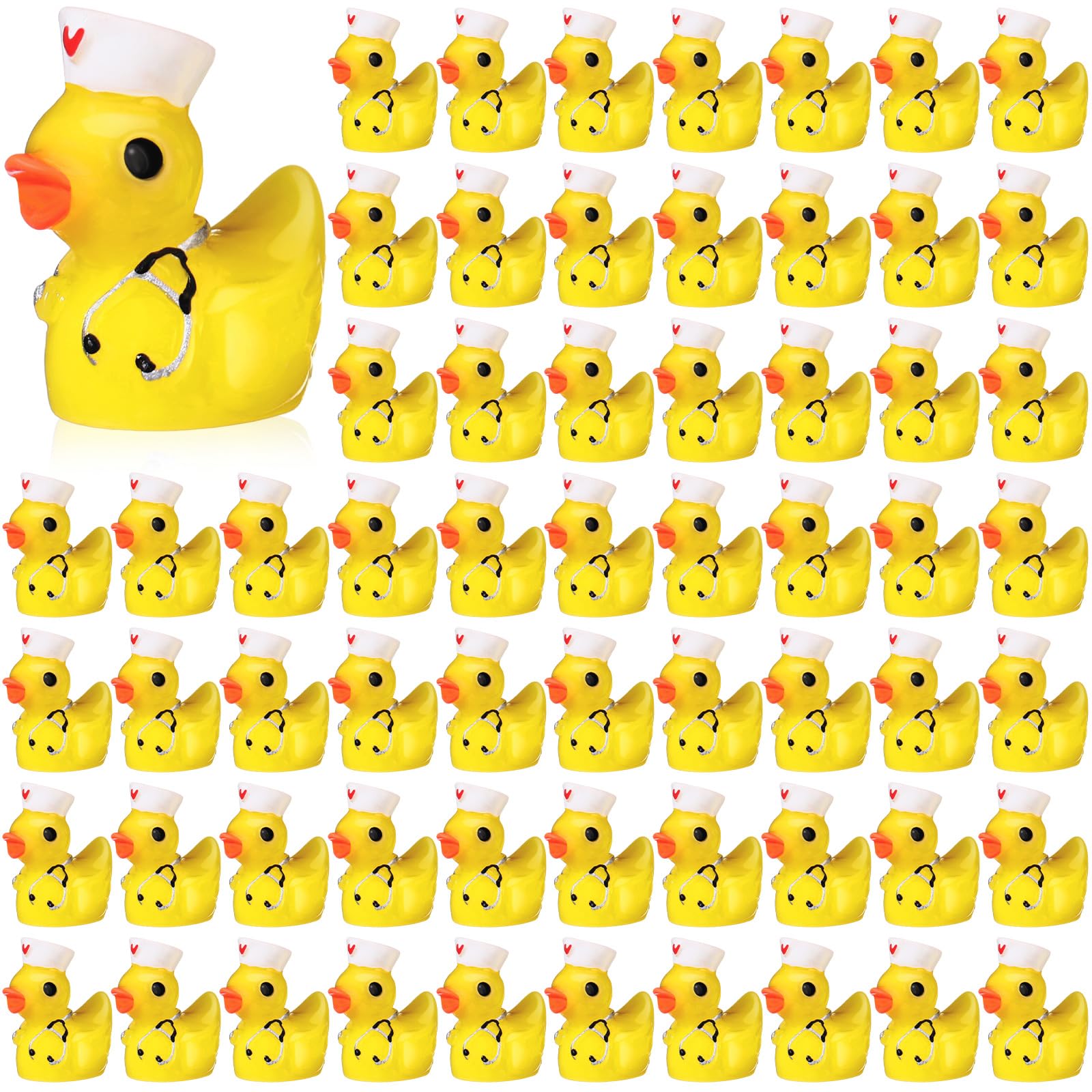 Gemscream nurse duck bulk pack ready for desk decor and gifts.
