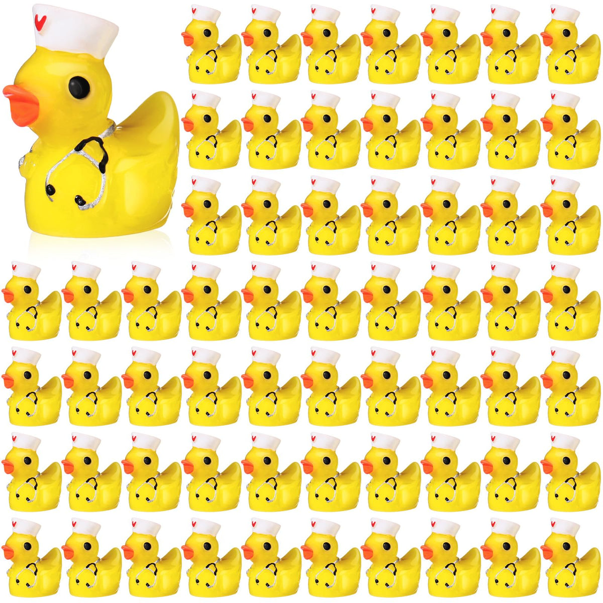 Gemscream nurse duck bulk pack ready for desk decor and gifts.