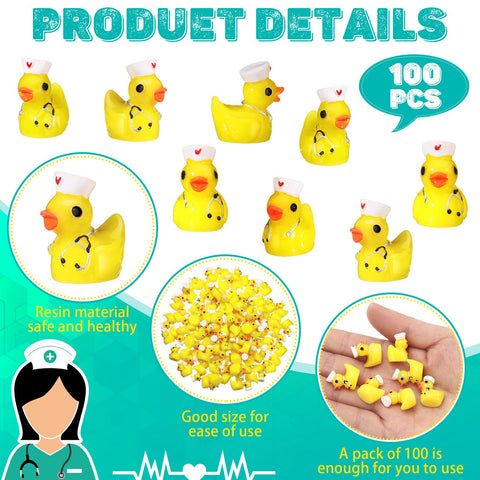 Gemscream stethoscope duck miniature adds playful nursing-themed charm.