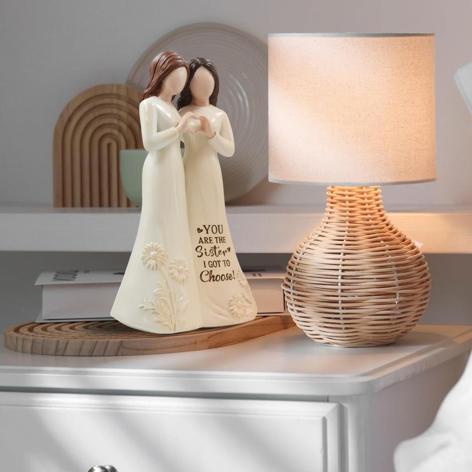 GemsLives two friends embrace figurine, perfect for celebrating sisterhood and lasting bonds.
