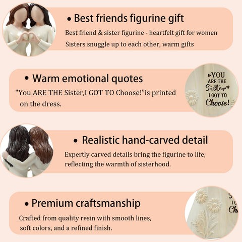GemsLives white-dresses sculpture highlighting loyalty and love in friendship.