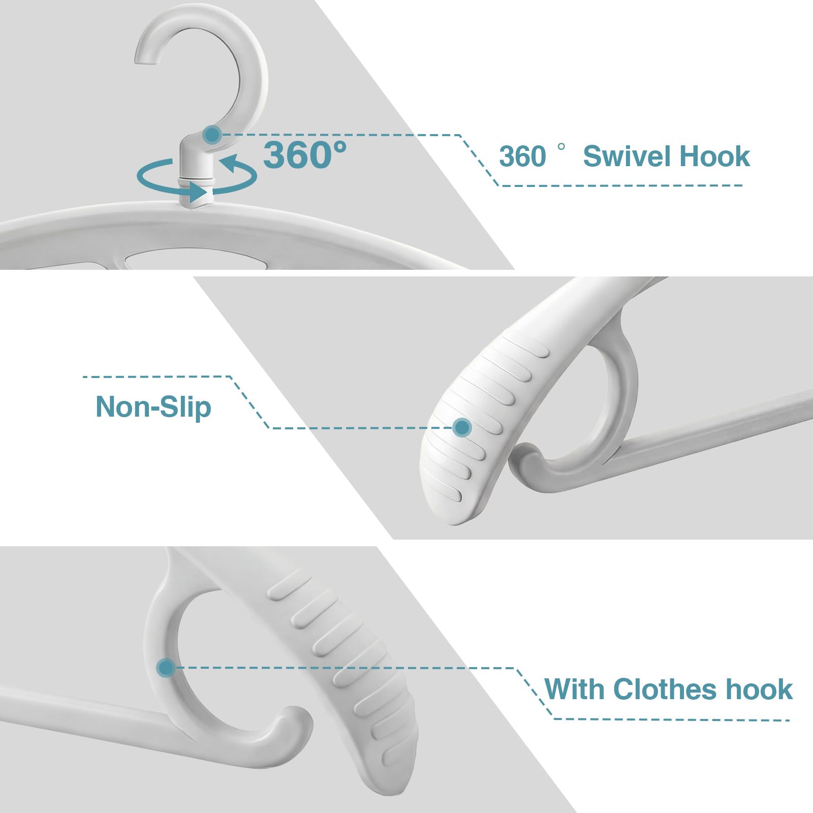 GEMWONDER durable PP plastic ensures long-lasting closet organization.