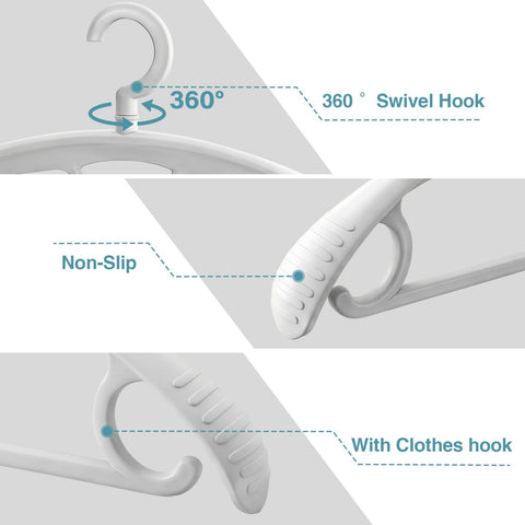 GEMWONDER durable PP plastic ensures long-lasting closet organization.