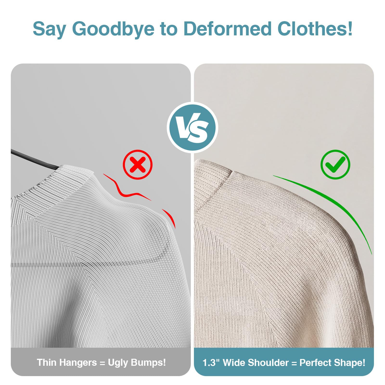 GEMWONDER 360-degree rotating hanger for easy access to garments.