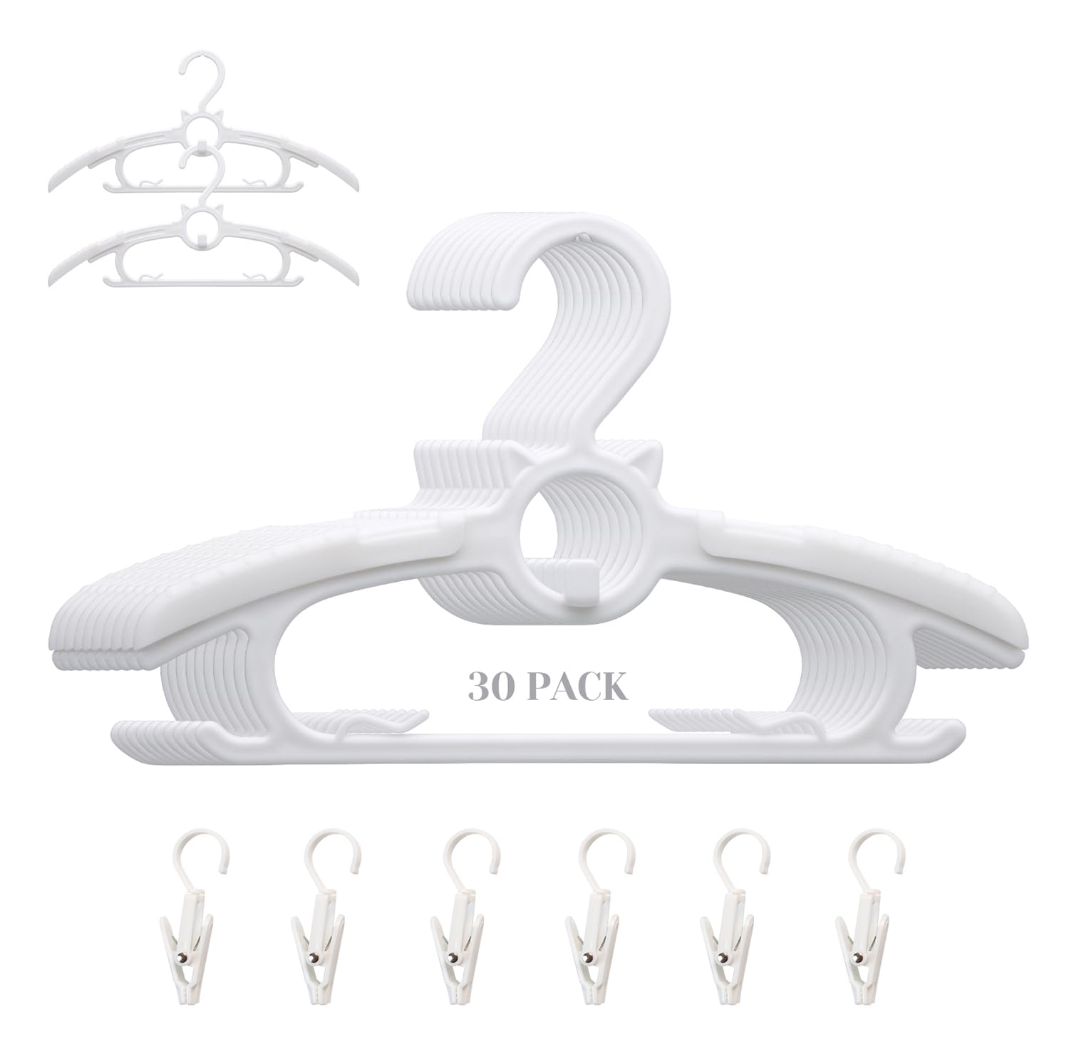 Gencuoir baby closet hangers with ultra-thin design save space while organizing outfits.