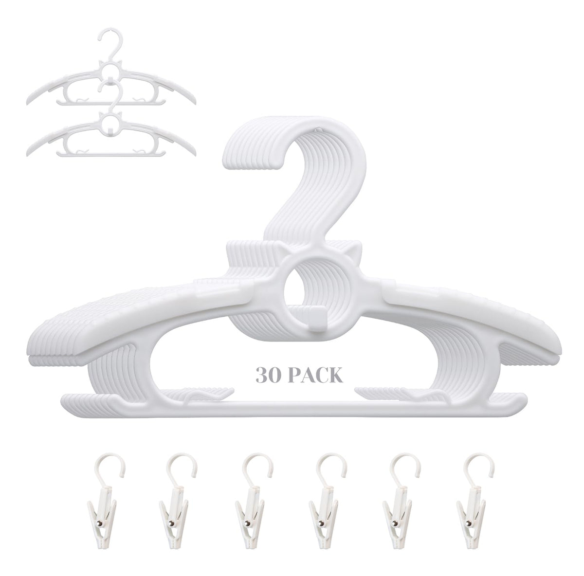 Gencuoir baby closet hangers with ultra-thin design save space while organizing outfits.