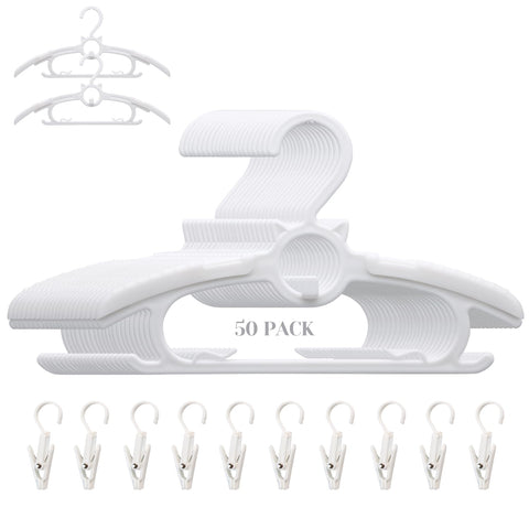 Gencuoir baby nursery hangers, 50-pack, for newborn to toddler wardrobes.