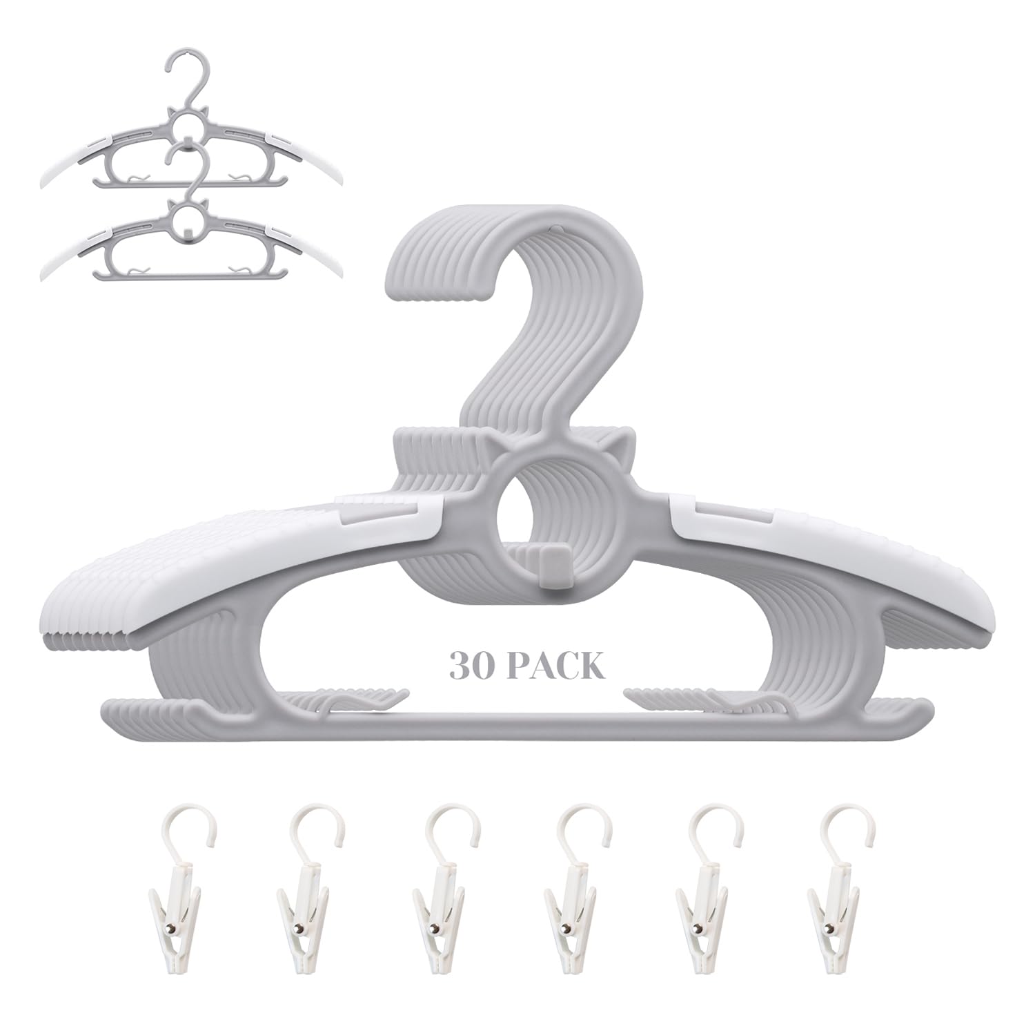 Gencuoir ultra-thin baby hanger for space-saving nursery closet.
