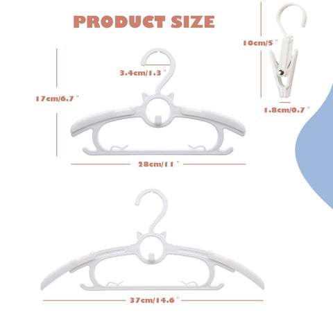 Gencuoir infant hangers adjustable 11-14 inches for newborn to toddler wardrobes.