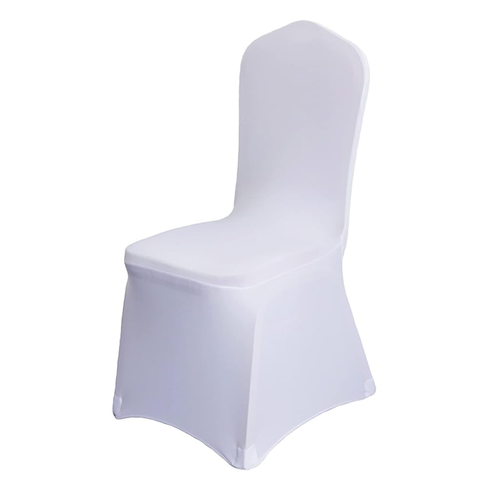 Generic 100-pcs white chair covers with universal stretch fit for weddings