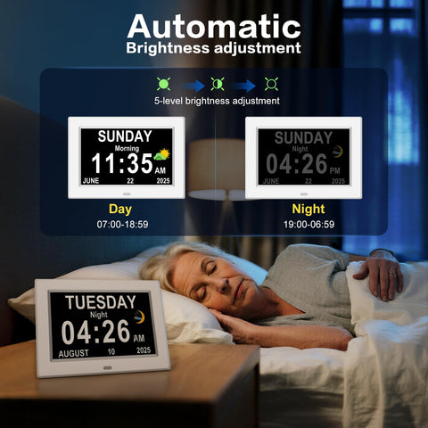 Generic clock on desk or wall illustrating flexible placement options