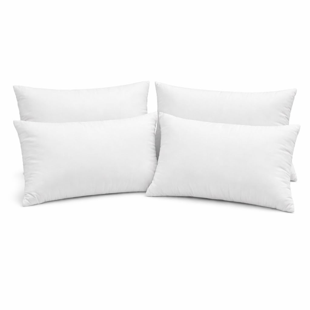 Generic 12x20 pillow insert in a rectangle shape for neat, balanced decorative cushions.