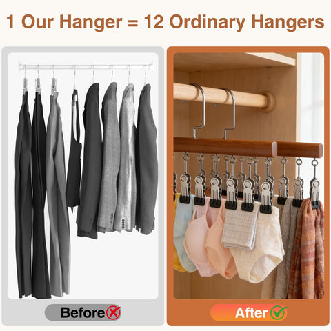 Generic 360-degree swivel hook enables easy access from any side of the closet.