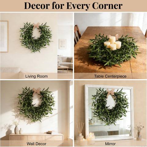 Generic wreath features wired branches for flexible shaping.