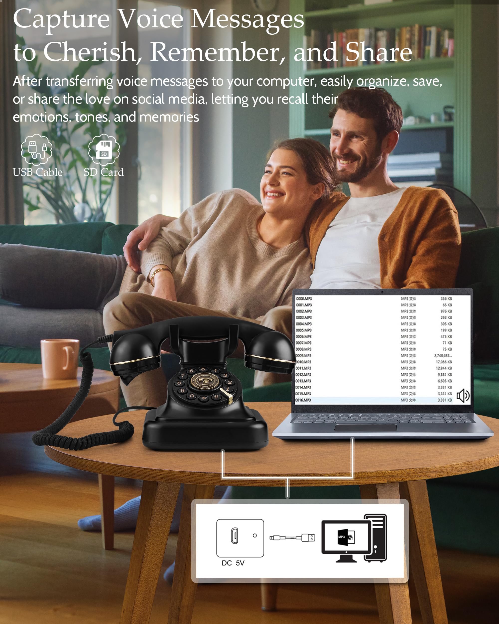 Generic Audio Guest Book daily voice notes provide a lasting family keepsake.