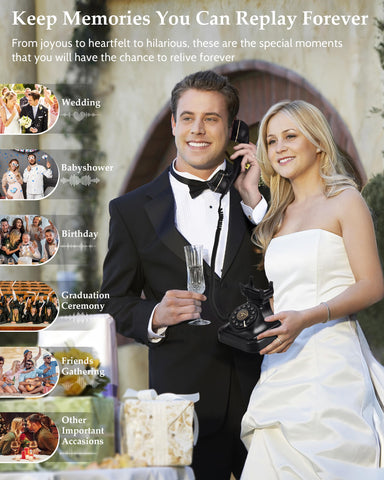 Generic Audio Guest Book voicemail focus invites guests to leave warm wishes for the couple.