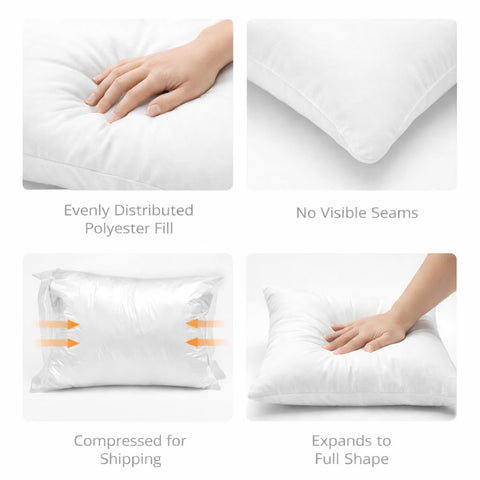 Generic balanced polyester filling provides gentle support for daily sofa and bed use.