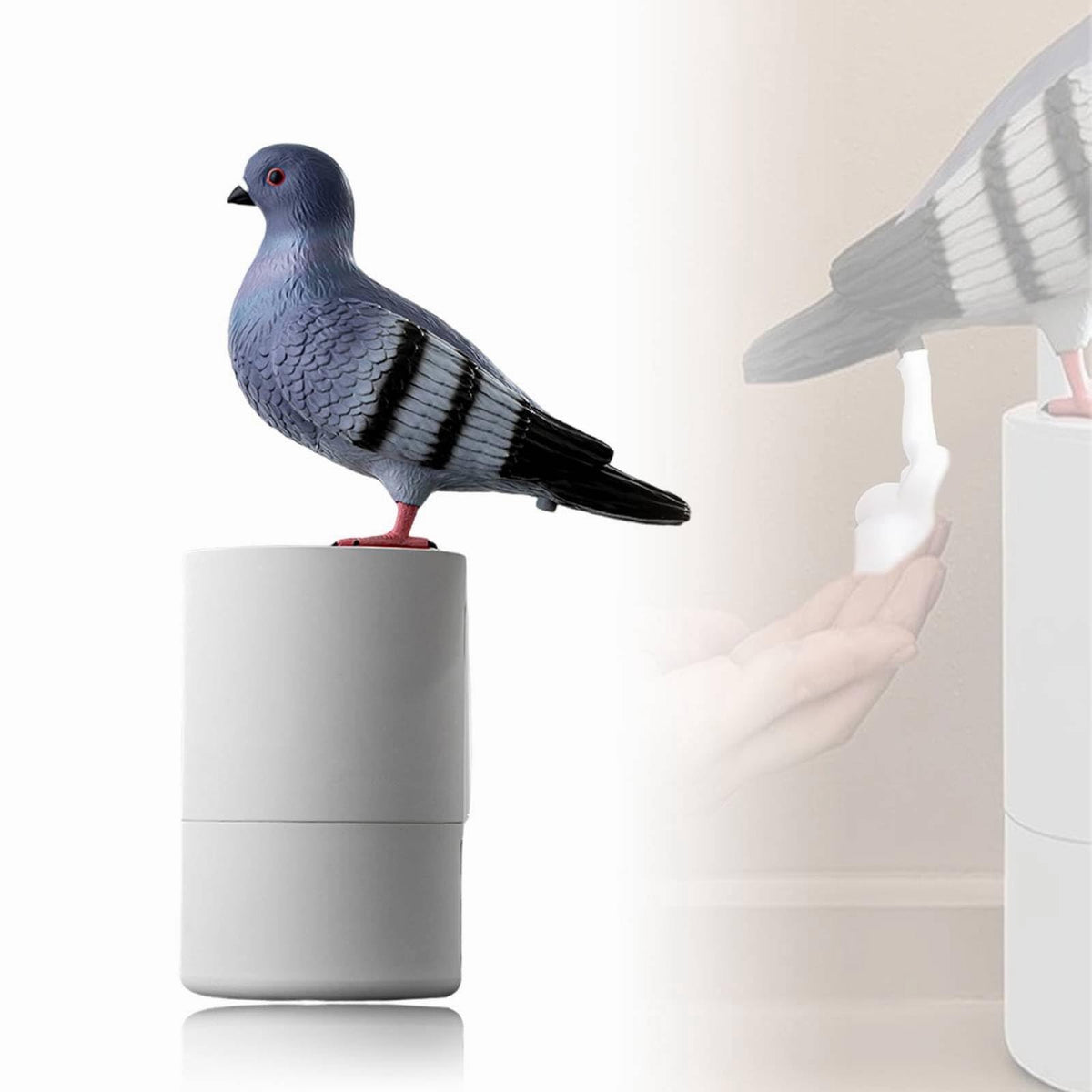 Generic Bird of Peace foam soap dispenser front view for quick hands-free washing
