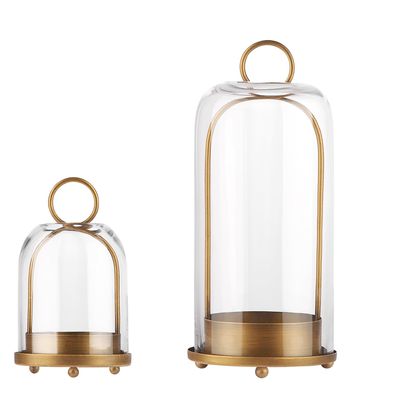 Generic brass candle holder with large dome adds timeworn charm to any table.