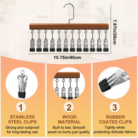 Generic clip hangers feature rust-proof construction for daily durability in busy closets.