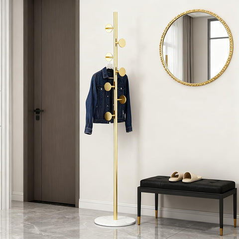 Generic coat rack carbon steel tree stands 67 inches tall for ample hanging options